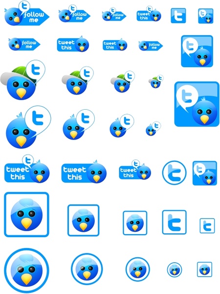 Free Twitter Icons icons pack