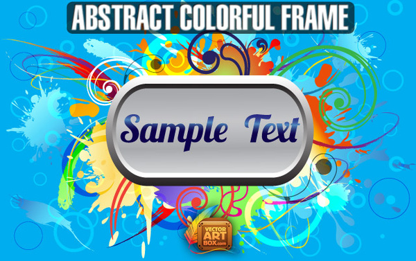 free vector abstact colorful frame