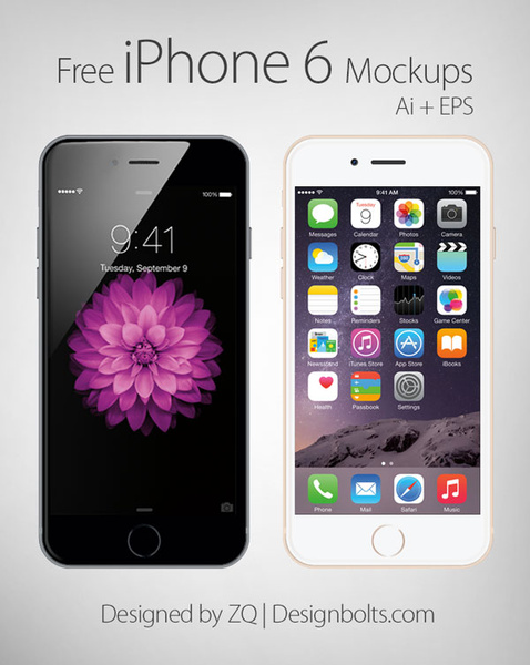 free vector apple iphone 6 mockup