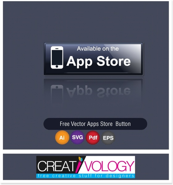 Free Vector Apps Store  Button 