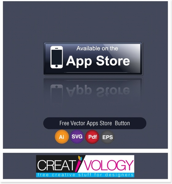 Free Vector Apps Store  Button  