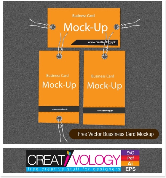 Free Vector Bussiness Card Mockup 