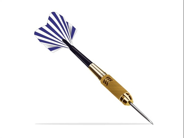 dart design vector with closeup illustration