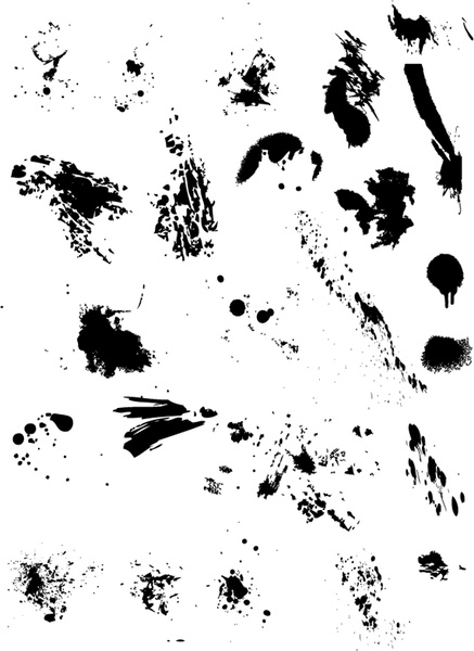 FREE VECTOR DRIPS, DROPS, AND SPLATTERS