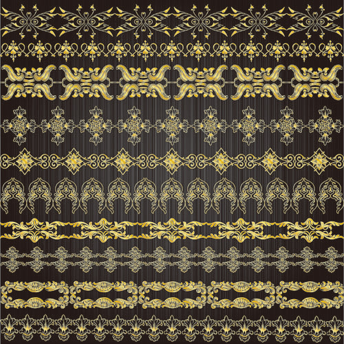 free vector golden lacy pattern 