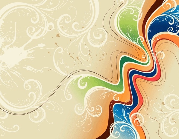 background design colorful abstract splash curves style