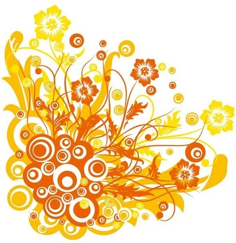 Free Vector Graphic  Flowers and Swirls 