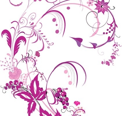 flowers background violet design classical curves decoration
