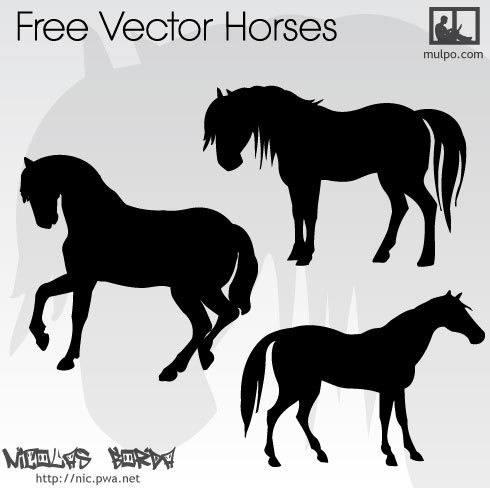 Free Vector Horses