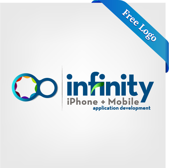 free vector infinity iphone mobile application development logo download 