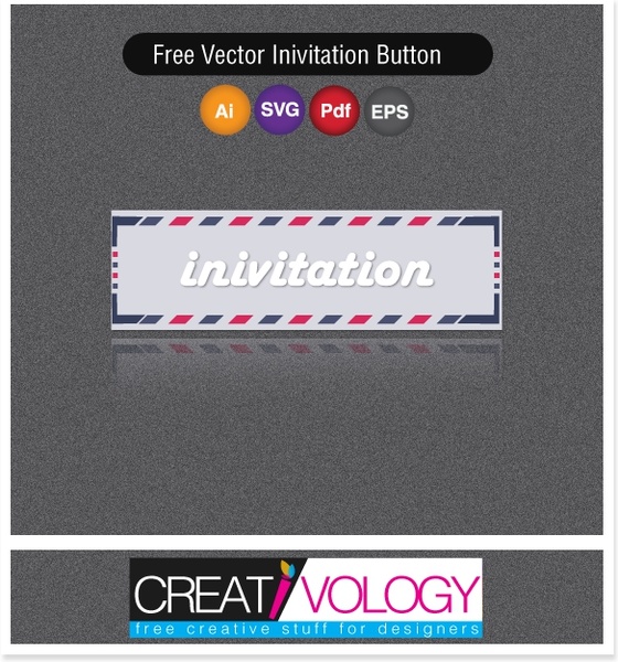Free Vector Inivatation Button  