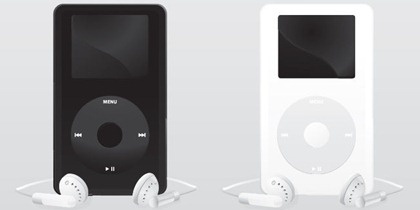 ipod advertising banner colored realistic style