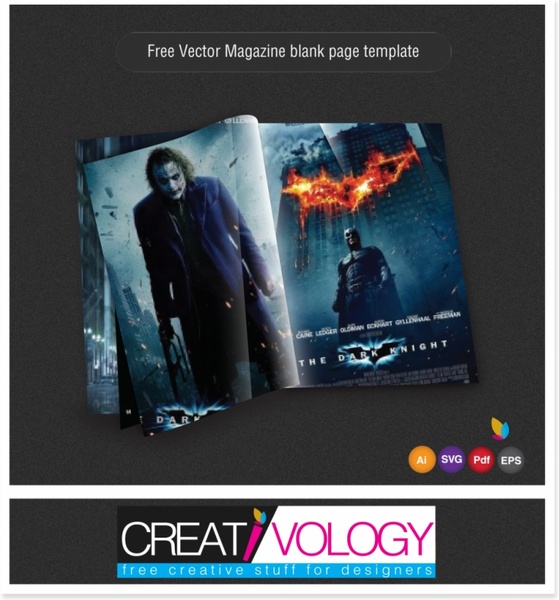Free Vector Magazine Page Template  
