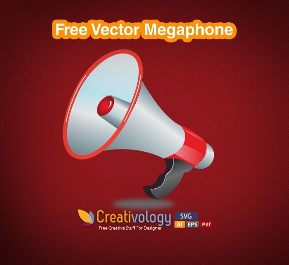 communication background megaphone icon 3d realistic design