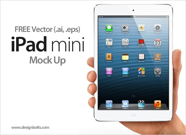 free vector new apple ipad mini tablet in