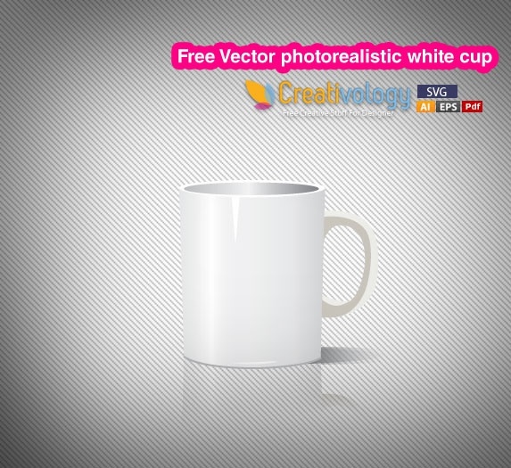 white cup background realistic 3d icon decor