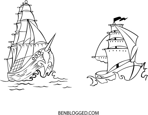FREE VECTOR PIRATE SHIPS