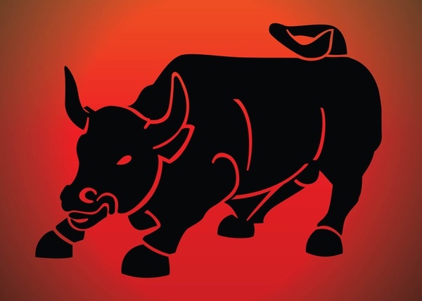 free vector raging bull