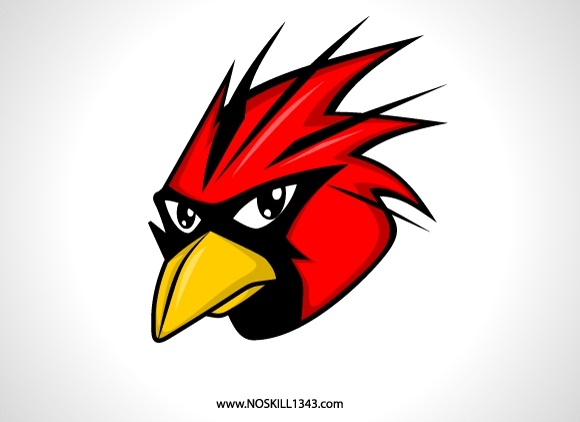  Free Vector Red Bird Head