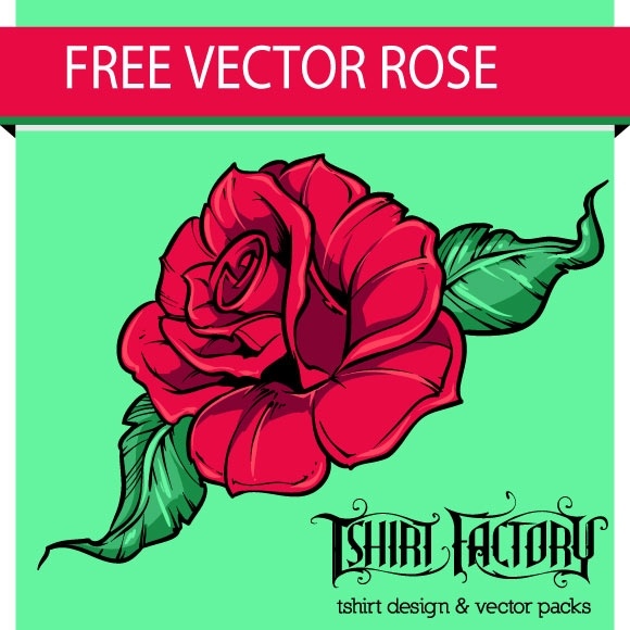rose laying down vector 2d