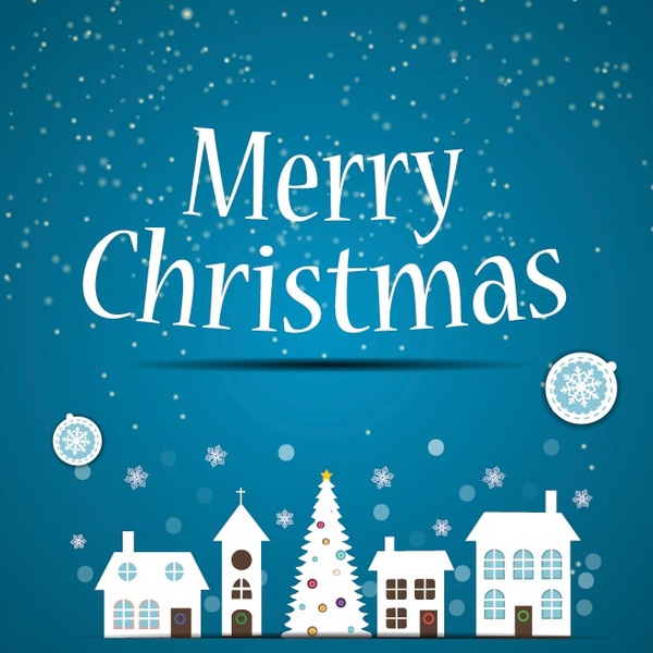 Free vector silhouette city merry christmas poster Free vector in ...