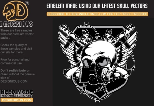 Free vector skull emblem