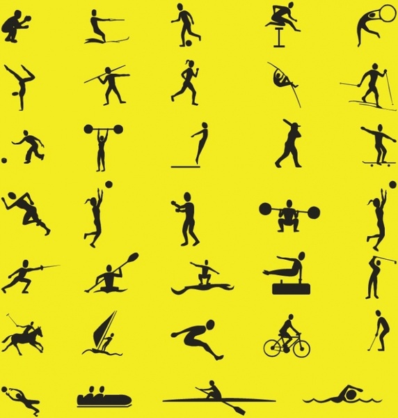 Free Vector Sport Silhouettes Collection