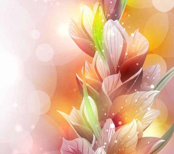 Free Vector Spring Lily Flower Background