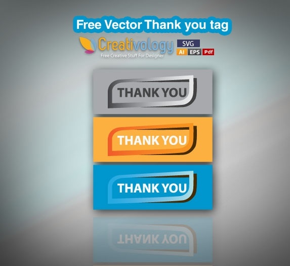 Free Vector Thank you tag 