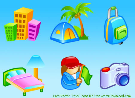 free vector travel icons