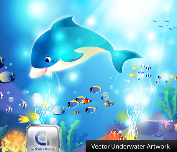 free vector underwater artwork