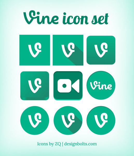 free vector vine icon set