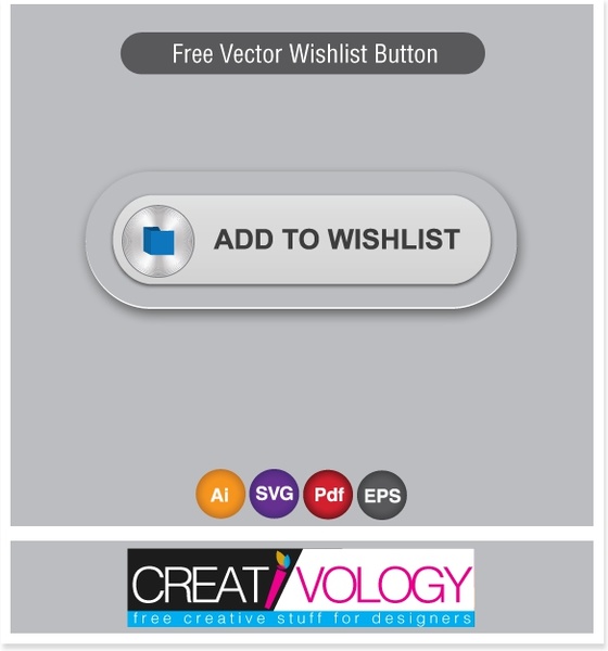 Free Vector Wishlist Button  