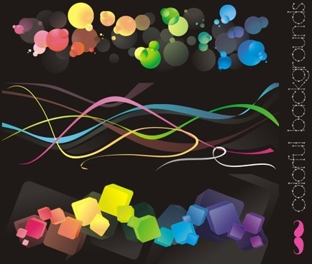 Free vectors: Colorful backgrounds
