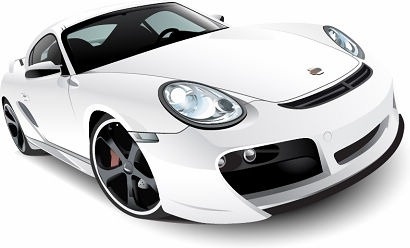 sport car model design realistic white sketch 