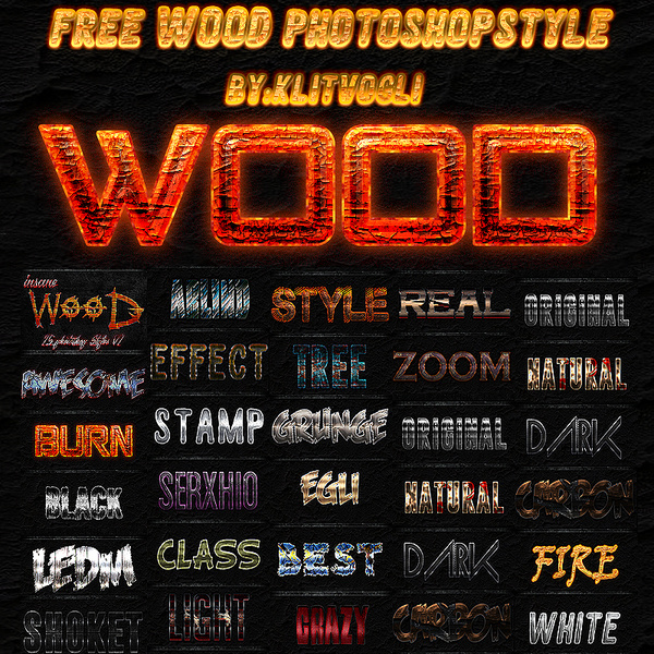 free wood photoshop style