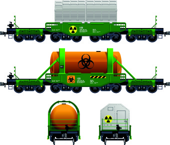 freight train transporter vector