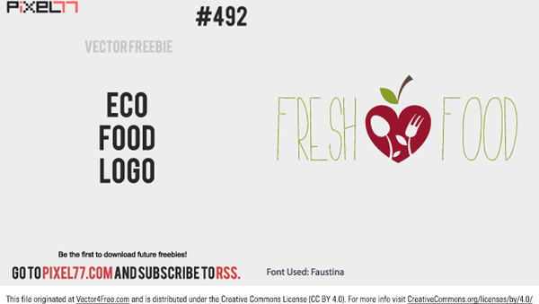Fresh food logo vector Free vector in Adobe Illustrator ai ( .ai
