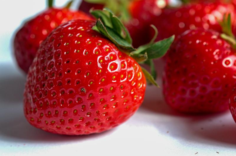 fresh strawberry backdrop picture realistic modern closeup 
