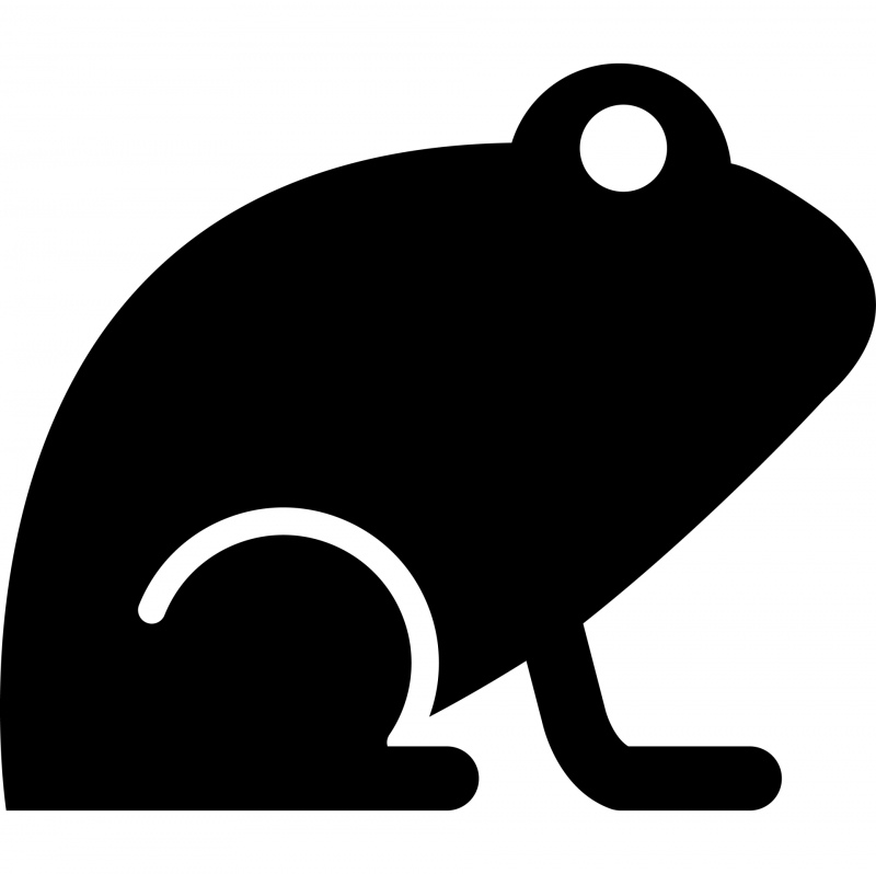 frog toad logo flat silhouette icon