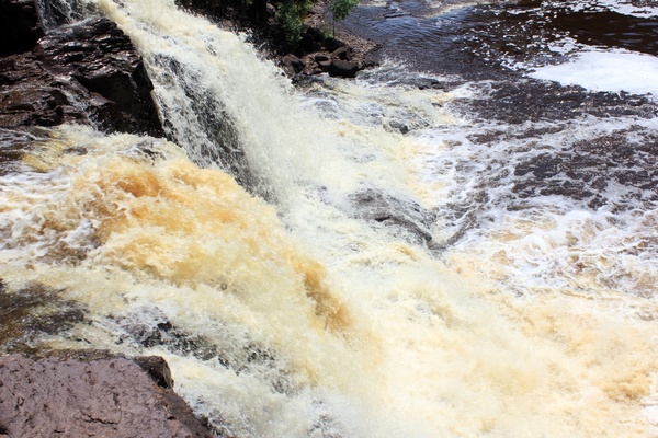 from the top of the falls at gooseberry falls state park minnesota 
