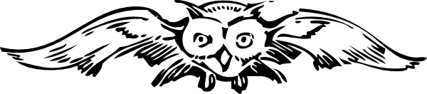 Front View Owl clip art
