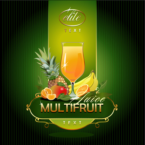 fruit drinks backgrounds creative vector