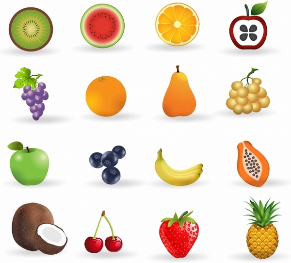Fruit icon set