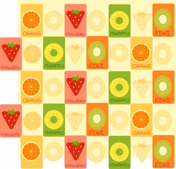 fruits pattern background vector
