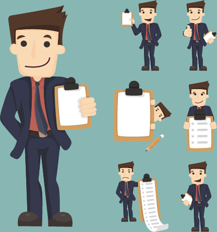 funny business people character creative vector