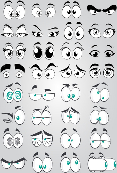 Comic eyes vectors free download new collection