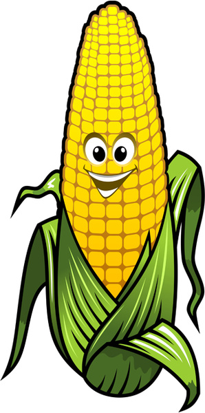 Funny corn cartoon styles vectors Vectors graphic art designs in