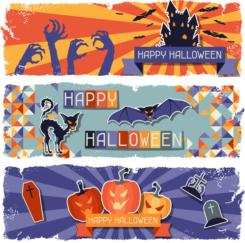 funny halloween vector banner 