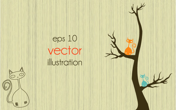 funny tree illustration vector 